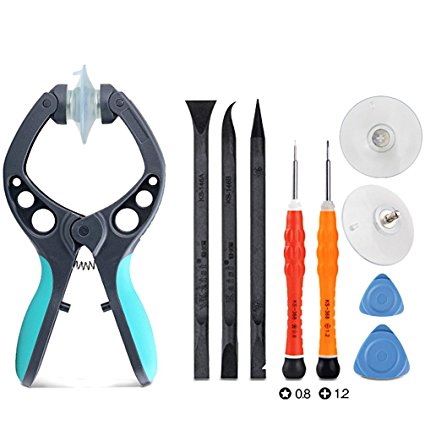 Kaisi® Professional Opening Pry Tool Repair Kit with Chuck for opening screen and Non-Abrasive Nylon Spudgers, 8 Piece Set