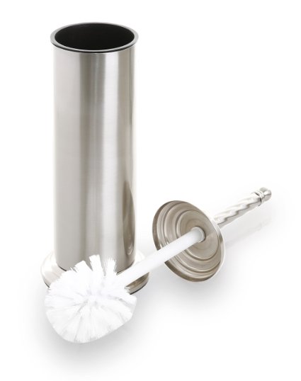 BINO Toilet Brush and Holder with Removable Drip Cup Brushed Nickel