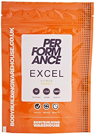 Bodybuilding Warehouse Performance Excel BCAA Intra-Workout Recovery Powder Citrus Burst 10 Servings