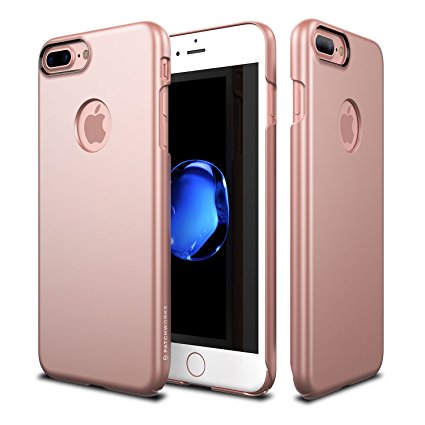 Patchworks Pure Skin Case Rose Gold for iPhone 7 Plus - Polycarbonate from Germany, Thin Fit Hard Cover Case