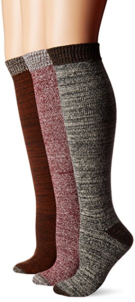 Muk Luks Women's 3 Pair Pack Mircrofiber Knee High Socks