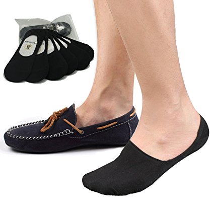 No Show Socks 8BESS GIFT Mens Socks Low Cut Non-Slip Grips (Pack of 6)