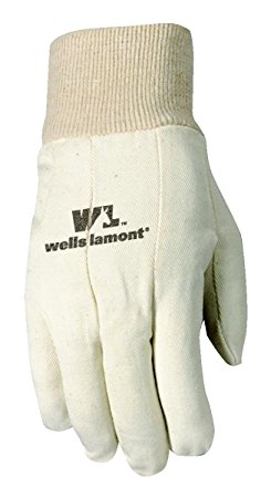 Wells Lamont Canvas Work Gloves, Standard Weight, Wearpower, Large, 3 Pack (48LF)