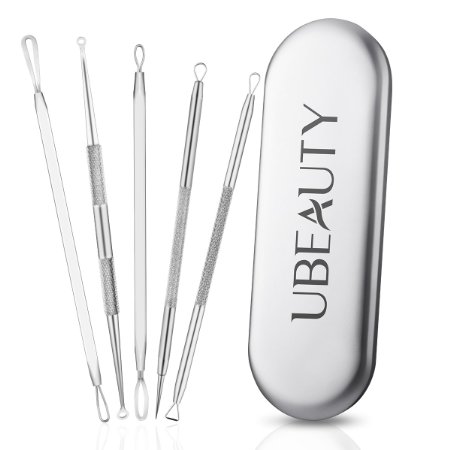 UBeauty 5-in-1 Blackhead Remover Kit Acne Pimple Comedone Extractor Tool