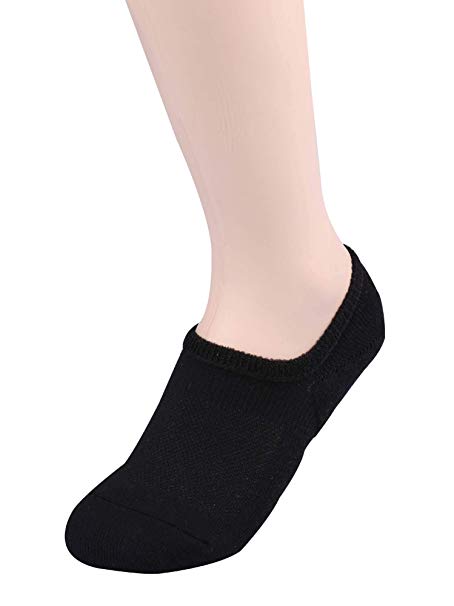 TETIBA Thick Cushion Cotton No Show Athletic Sport Socks 3 Sizes Men & Women With Non Slip