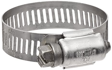 Precision Brand B20HS All Stainless Worm Gear Hose Clamp, 3/4" - 1-3/4" (Pack of 10)