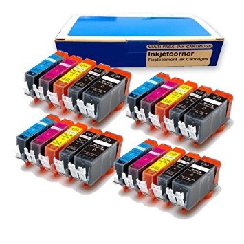 Inkjetcorner 20 Pack Compatible Ink Cartridges for CANON PGI-250XL CLI-251XL C-250 C-251 Pixma MX922 MG5520 MG6420 MG5420 Photo Printer (Ready to Use)