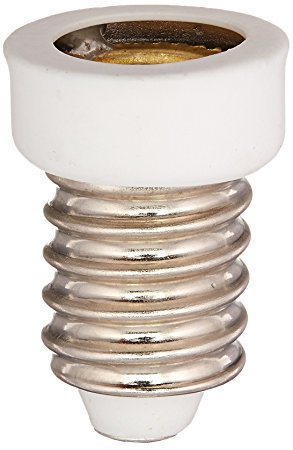 SmartDealsPro 6-Pack White Edison Screw E14 to Candelabra Screw E12 Halogen LED Bulb Base Light Converter Adapter Lamp Holder