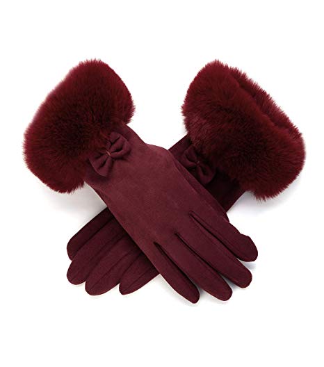 Womens Winter Gloves Touchscreen Texting Warm Lining Cold Weather Gloves