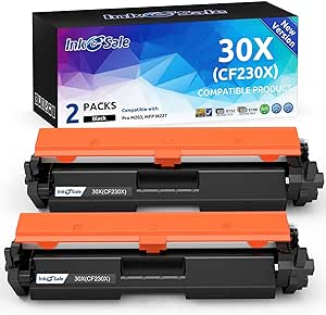 INK E-SALE 30X Compatible Toner Cartridge Replacement for HP 30X CF230X for use with HP M203d M203dn M203dw HP Pro MFP M227fdw MFP M227fdn MFP M227sdn Printer 2-Pack New Version with Chip