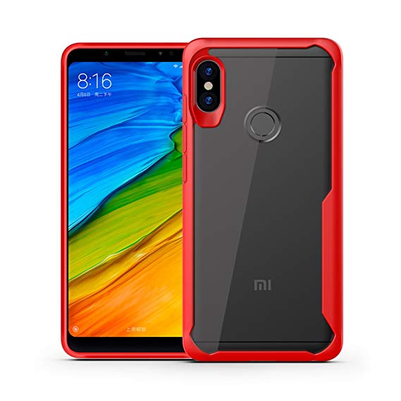 Redmi Note 5 Pro Case,Xiaomi Mi 6X Case,DAMONDY 3D Slim Super Clear Shockproof Anti Scratch Protective Soft Tough Bumper Back Phone Case Cover for Xiaomi Mi6x Mi 6X Redmid Note 5 Pro-red