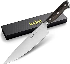 JoyJolt 8” Chef Knife, High Carbon x50 German Steel Kitchen Knife – Magnetic Gift Box.