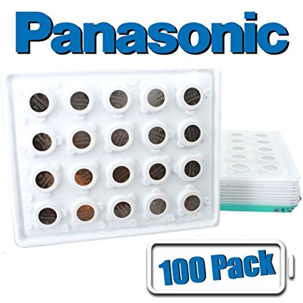 100x Panasonic CR2032 3V Lithium Coin Cell Batteries DL2032 ECR2032