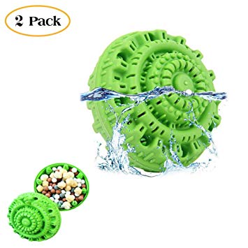 Shareculture 2 Pack Non-Toxic Wash Laundry Ball Reusable Eco-Friendly Chemical Free Washer Machine Laundry Balls