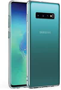 NEW'C Funda para Samsung Galaxy S10 Plus, Anti-Choques y Anti-Arañazos, Silicona TPU, HD Clara