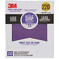 Scotch 26220CP-P-G Sanding Sheet, 220-Grit, Paper Backing, Aluminum Oxide, Purple