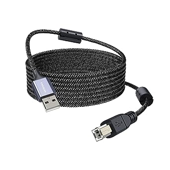 MOSWAG Printer Cable 32.8FT/10Meter USB Type A to Type B Durable USB Printer Cord High Speed Printer Cable for HP,Canon,Dell,Epson,Lexmark,Xerox,Brother,Samsung and More