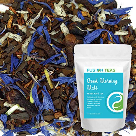 Good Morning Yerba Mate - Chocolate Chai Mate with Rooibos and Coconut - Gourmet Loose Leaf Tea and Coffee Substitute - 5 Oz. Pouch