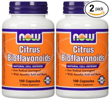 NOW Foods Citrus Bioflavonoid, 100 Capsules (Pack of 2)