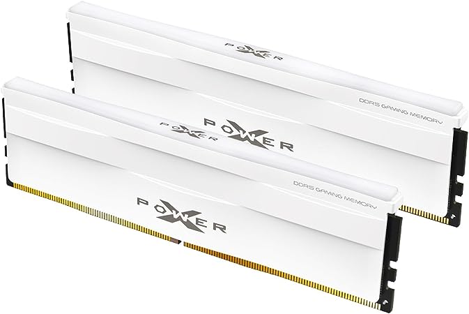 Silicon Power DDR5 32GB (2x16GB) Zenith 6000MHz (PC5-48000) 288-pin CL40 1.35V UDIMM Desktop Memory Module RAM SP032GXLWU600FDG White