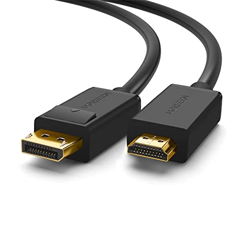 UGREEN 4K Displayport to HDMI Cable, Uni-Directional UHD DP to HDMI Connector Video Display Cord for HDTV, Monitor, Projector, Computer, 6FT