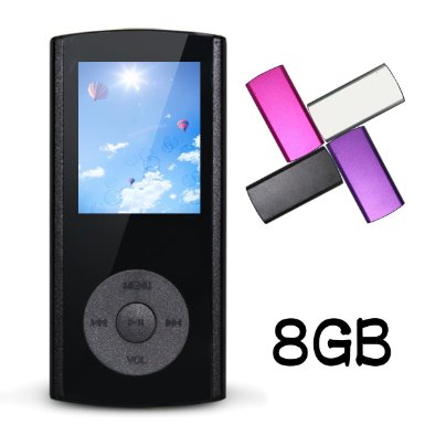 G.G.Martinsen 8 GB Portable MP3/MP4 Player with Multi-lingual OS , Multi-Functional MP3 Player / MP4 Player with Mini USB Port, Voice Recorder , Media Player , E-book reader (Black)