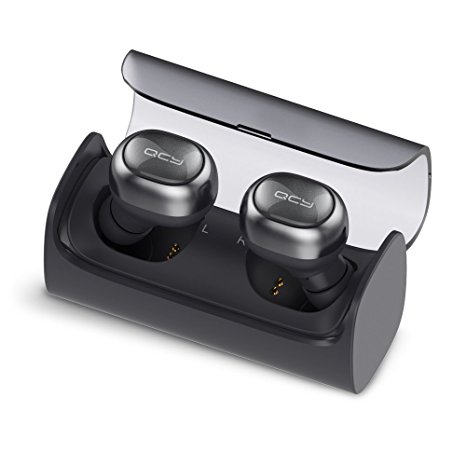 Wisvell Q29 Bluetooth Headphones, Mini Dual V4.1 Wireless Earbud Stereo with 12 Hours Charging Case