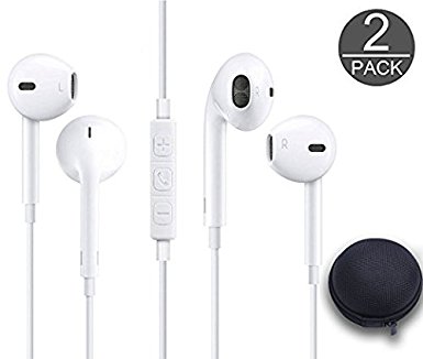 AY Cellular Wired earbuds earphones high fidelity sound bass work out sweat proof phones with microphone for all phones and tablets with 3.5MM plug (White)