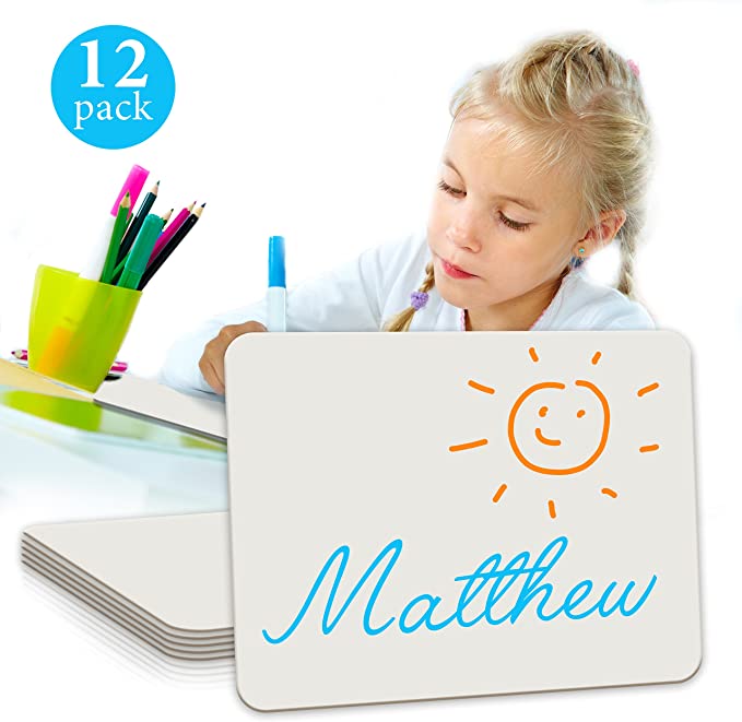 Minted Promos  Dry Erase Student Lap White Board, 9 X12 -Inches,12-Pack,