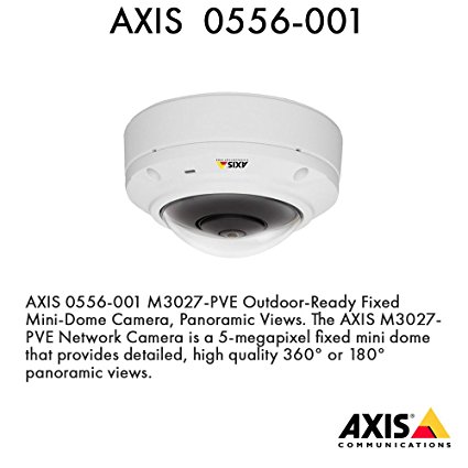 AXIS 0556-001 M3027-PVE Outdoor-Ready Fixed Mini-Dome Camera, Panoramic Views