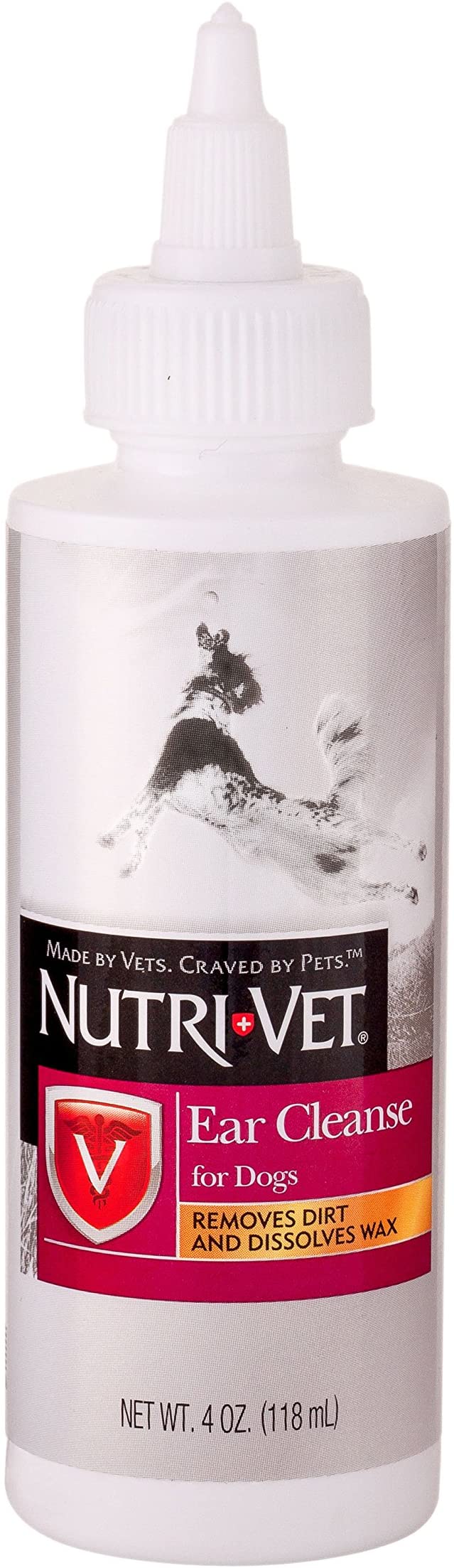 Nutri-Vet Ear Cleanse Liquid for Dogs, 4-Ounce