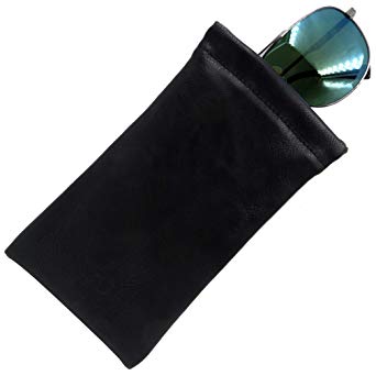 Soft Sunglasses case, Squeeze Top pouch,Large soft eyeglass case