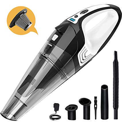 VacLife Handheld Vacuum, Hand Vacuum Cordless with High Power, Mini Vacuum Cleaner Handheld Powered by Li-ion Battery Rechargeable Quick Charge Tech, for Home and Car Cleaning, Wet & Dry