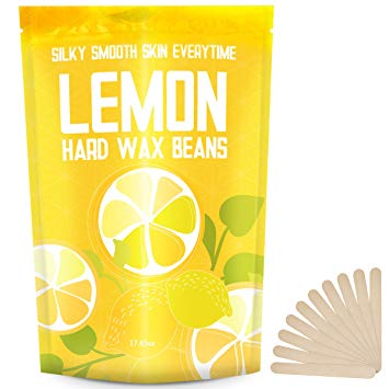 【Lemon Essential Oil】Yeelen Hard Wax Beans Hot Wax Beads for Facial Body Brazilian Bikini Hair Removal At Home Waxing