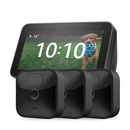 Blink Outdoor HD security camera (3-Camera System)   Echo Show 5 | 2nd generation (2021 release), Charcoal