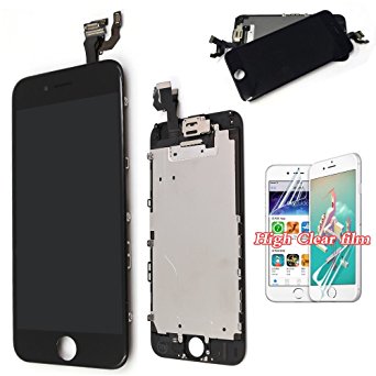 Screen Replacement For iPhone 6 LCD - New Display Touch Screen   Speaker Front Camera Proximity Sensor Digitizer Assembly   Free screen protector Black