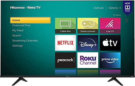 Hisense 50-Inch Class R6 Series Dolby Vision HDR 4K UHD Roku Smart TV with Alexa Compatibility (50R6G, 2021 Model)