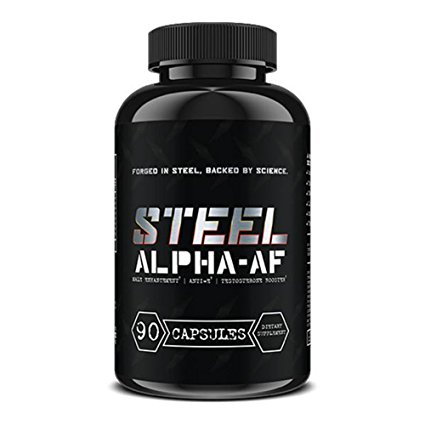 Steel Supplements, Alpha-AF, Testosterone Booster, 30 Servings