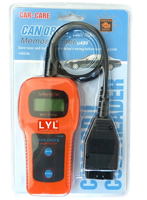 LYL® U480 Car Auto Diagnostic Scanner OBD2 OBDII CAN-BUS Code Reader Memoscanner