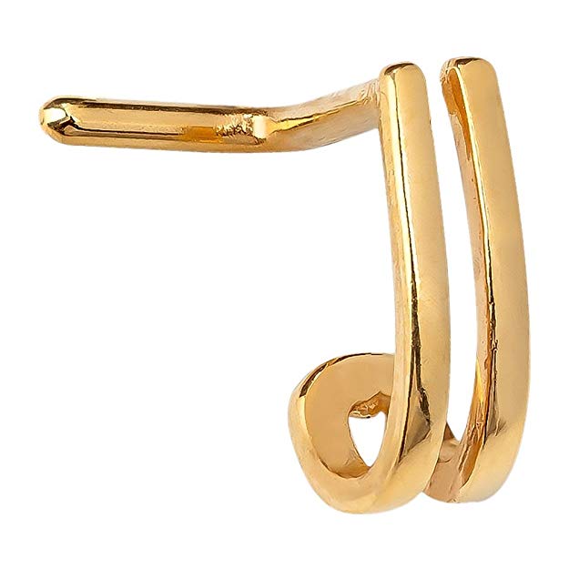 Double Faux Hoop L-Shape Nose Ring