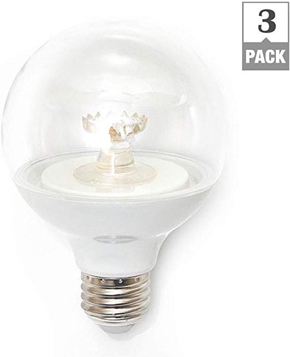 60W Equivalent Soft White G25 Dimmable Clear LED Light Bulb (3-Pack)1001696050