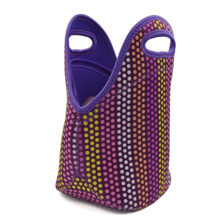 Hippih Insulated Neoprene Lunch Tote, Micro Multicolor Dot