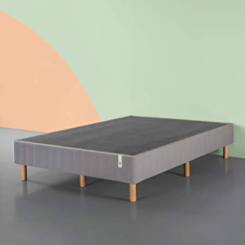 Zinus Justina Quick Snap Standing Mattress Foundation / Platform Bed / No Box Spring Needed / Grey, Cal King