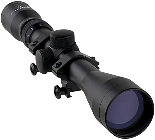 SVBONY SV120 Rifle Scope 3-9x40mm Compact Hunting Scope Waterproof with Free Ring Mounts Fits 20mm Weaver and Picatinny Rails (Matte Black)