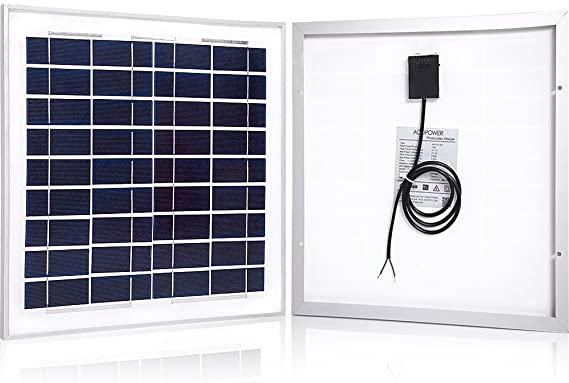 ACOPOWER 15w 15 Watts 12v Polycrystalline Photovoltaic PV Solar Panel Module for 12 Volt Battery Charging, Off Grid RV Marine Boat