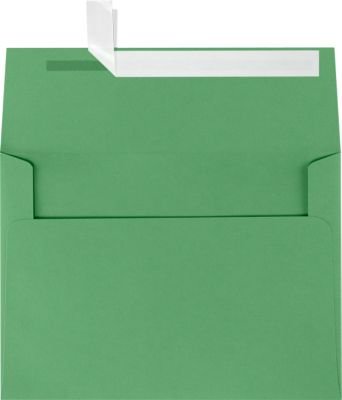 A7 Invitation Envelopes w/Peel & Press (5 1/4 x 7 1/4) - Holiday Green (50 Qty) | Perfect for Invitations, Announcements, Sending Cards, 5x7 Photos | Printable | 80lb Paper | FE4280-12-50
