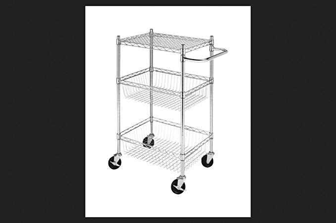 Rolling Cart 3-Tier Metl