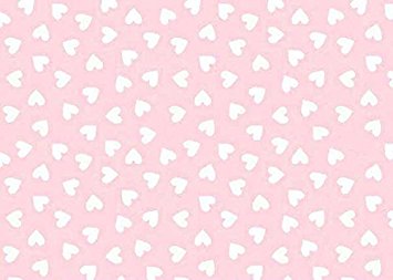 SheetWorld Fitted Bassinet Sheet - Hearts Pastel Pink Woven - Made In USA