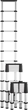 COSCO SmartClose Telescoping Aluminum Ladder with top Cap (300-lb Capacity, 10.5 ft. Ladder with 14 ft Max Reach)