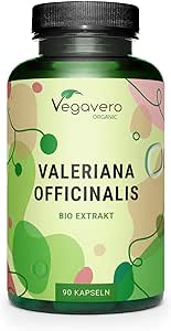 Valeriana BIO 2000 mg Vegavero® | Extracto Valeriana Officinalis | SIN ADDITIVOS | Favorece Relajación y Sueño | Contra Estrés y Mal Humor | 90 Cápsulas